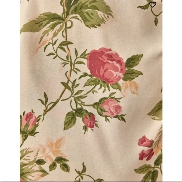 Reformation Hilda Floral Print Ruched Smocked Midi Dress In Jardin NWT Size 10 - Picture 6 of 15